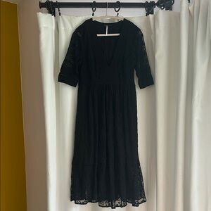 Free People Black Lace Dress